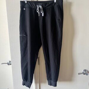 FIGS Zamora Jogger Scrub Pants – Black – Size Large